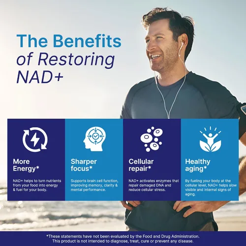 Miniatura 3 de Suplemento NAD Resveratrol 710 mg para energía celular y apoyo Suplemento NAD promueve el bienestar general y la vitalidad 60 cápsulas