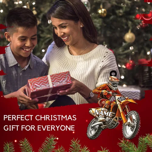 Miniatura 4 de Adorno personalizado de moto de motocross para hombres, adorno de motocicleta, adorno de Navidad para bicicleta, adorno de batcycle, regalo