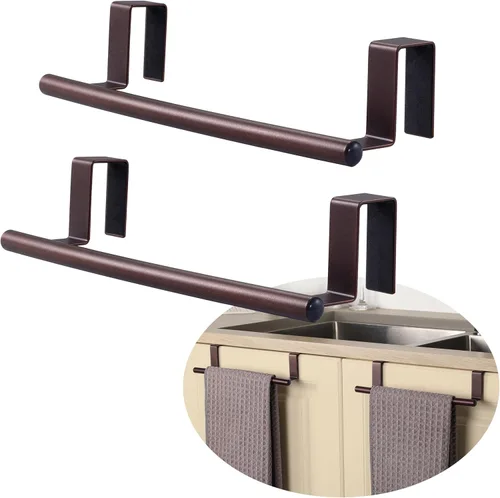 Miniatura 13 de KES Toallero sobre la puerta del gabinete, soporte para toallas de cocina, barra para toallas de cocina sobre la puerta del gabinete SUS304 acero