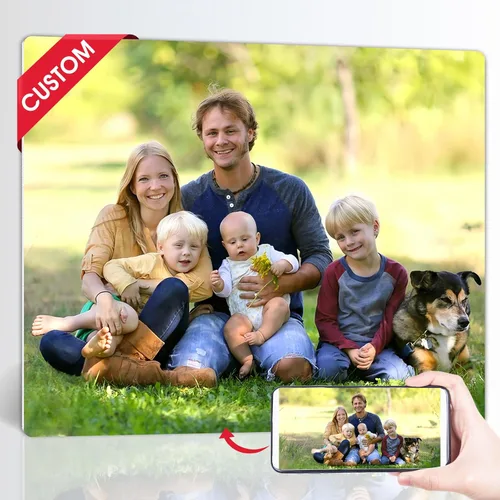 Impresiones de fotos de metal personalizadas, regalos de fotos personalizados, imagen de metal personalizada para decoración del hogar lista para