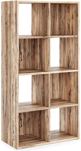 Miniatura 39 de Diseño exclusivo de Ashley Paxberry. Organizador de almacenamiento o librero moderno de 6 cubos, color blanqueado