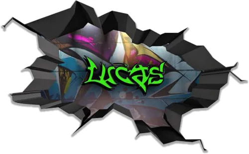 Miniatura 32 de Calcomanía de pared con nombre personalizado, graffiti 3D Arte personalizado calcomanía decorativa de vinilo Removible Despegar y pegar