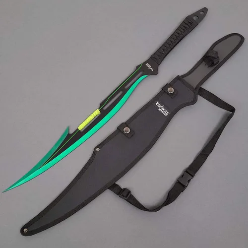 Machete de fantasía de 27 pulgadas. Cuchillo de hoja fija. Hoja de acero inoxidable 440. Para colección, regalo, camping, deportes al aire libre