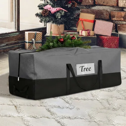 Miniatura 7 de Bolsa de almacenamiento para árbol de Navidad - Se adapta a árboles artificiales de hasta 8 pies de alto - Bolsa de almacenamiento festivo Verde