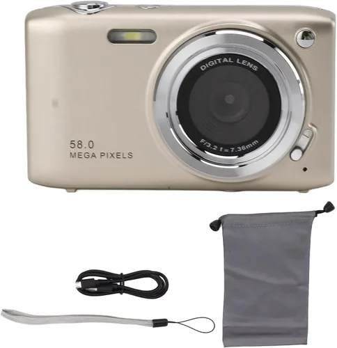 Miniatura 7 de Cámara digital, cámara 4K 58MP de enfoque automático para vlogging con zoom de 16X, antivibración, pantalla de 2.88 pulgadas, cámara compacta
