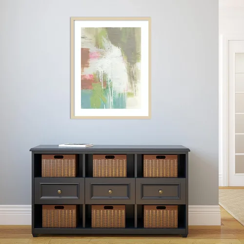 Miniatura 4 de Amanti Art Framed Wall Art Print 33x26 Retro Splash I by Jennifer Goldberger, Abstract Wall Art, Modern Contemporary Decor, Large Poster Painting