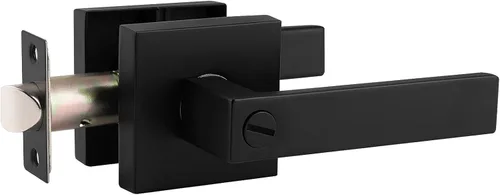 Miniatura 9 de Probrico - Juego de 10 manijas de puerta de privacidad, manijas de puerta de color negro mate resistentes, sin llave, juego de perillas de puerta
