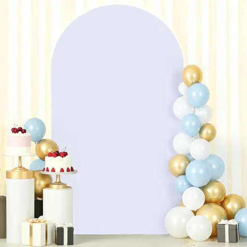 Miniatura 22 de FOTSHARER Cubierta de arco de boda, cubierta de arco azul real, 2.6 x 6 pies, cubierta de arco ajustable de elastano, tela de telón de fondo