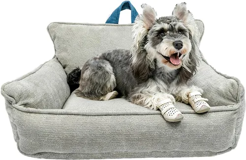 Miniatura 14 de Cama mediana para perro, cama calmante para perros, cama para perros de tamaño mediano, impermeable, M (23.5 x 15.5 x 13.5 pulgadas)