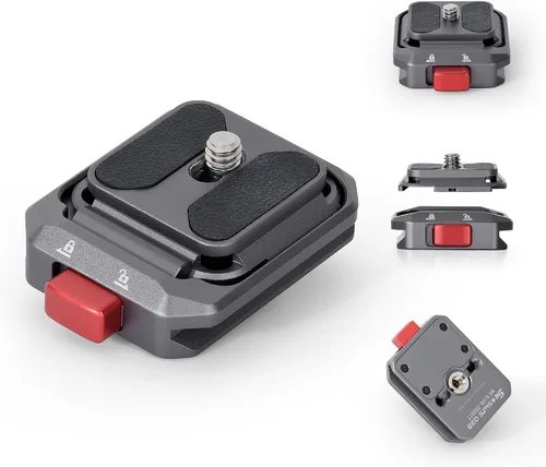 Miniatura 8 de IFOOTAGE Adaptador de cámara de acción de liberación rápida, adaptador de montaje de trípode de aluminio, placa de liberación rápida compatible