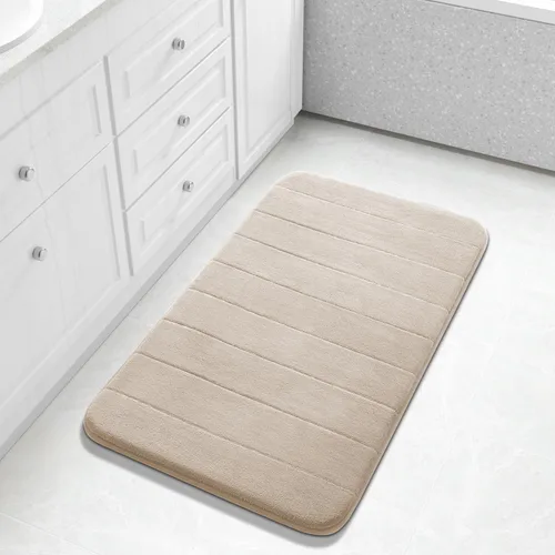 Miniatura 107 de Yimobra Tapete de baño de espuma viscoelástica, súper suave, absorbente, antideslizante, de secado rápido, lavable a máquina, tapete para bañera