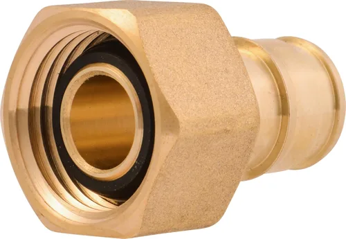 SharkBite Adaptador giratorio FNPT de expansión NPSM de 1/2 x 1/2 pulgada para tubería PEX-A, accesorios de plomería de latón, adaptador hembra para