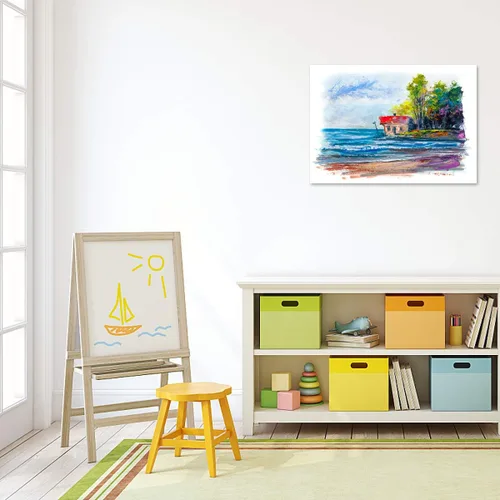 Miniatura 4 de GOTIDEAL Lienzos para pintura, 10 x 10 pulgadas, paquete de 12 paneles de lienzo planos en blanco imprimados profesionales, 100% algodón, tableros