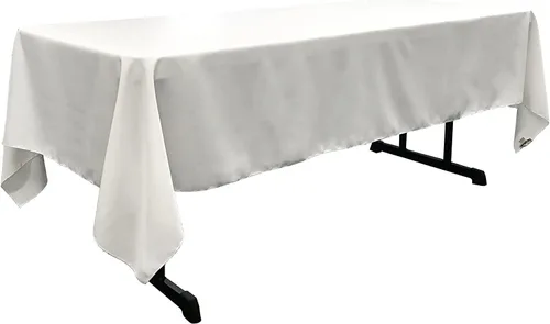 Miniatura 85 de LA Linen Mantel rectangular lavable de popelín de poliéster, resistente a las manchas y a las arrugas, cubierta de mesa 60x84, mantel de tela