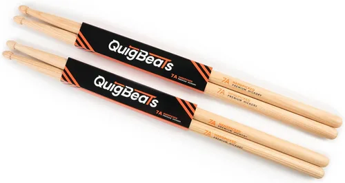 Miniatura 12 de QuigBeats - Baquetas de batería prémium de nogal 5A, baquetas a juego para adultos y niños, 1 par, A