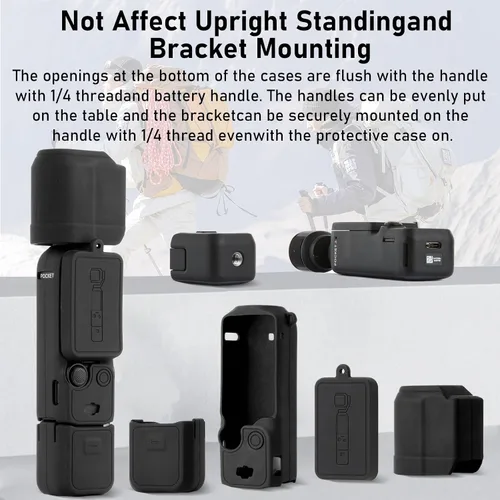 Miniatura 5 de Funda de silicona para osmo Pocket 3 Funda protectora para DJI Pocket 3 Protector de lente resistente a los arañazos Funda compatible con DJI OSMO