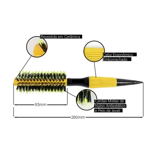 Miniatura 3 de Cepillo de pelo brasileño profesional (C1134) - Negro, todo tipo de cabello, adultos, unisex