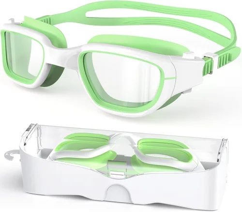 Miniatura 25 de Gafas de natación para niños, gafas de natación para niños de 6 a 14 años, gafas de piscina con protección UV antivaho para niños y niñas Azul