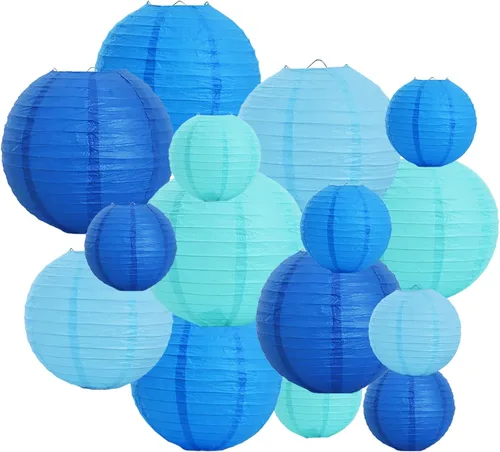 Miniatura 45 de BEISHIDA Faroles de Papel Blancos de 12 Pulgadas Decorativos Chinos/Japoneses Colgantes Redondos de Papel Lámparas para Cumpleaños, Bodas, Navidad