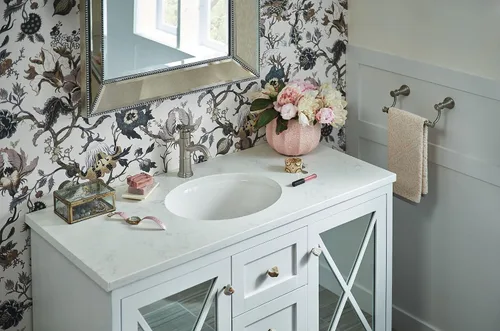 Miniatura 5 de Moen Belfield Grifo de Lavabo de Baño de Una Manija en Níquel Cepillado con Ensamble de Desagüe y Placa de Cubierta Opcional, 6402BN