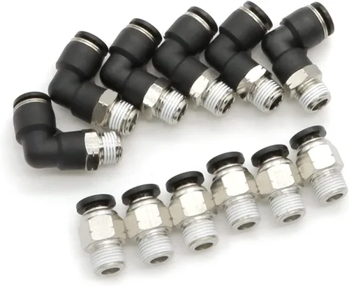 Miniatura 6 de 12 conectores rectos de liberación a presión, empuje para conectar tubos de montaje de tubo, accesorios de conexión de tubo de 1/8 pulgadas, rosca