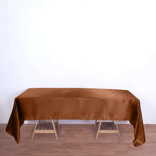Miniatura 58 de Efavormart - Mantel rectangular de satén, 90 x 132 pulgadas, suave, oblongo, lavable, mantel decorativo de tela sedosa para bodas, fiestas, Plata