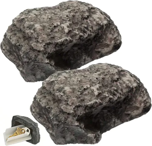 Miniatura 6 de Ocultar una llave exterior realista, llave de roca segura, impermeable, para ocultar llaves falsas, para jardín, patio, 2