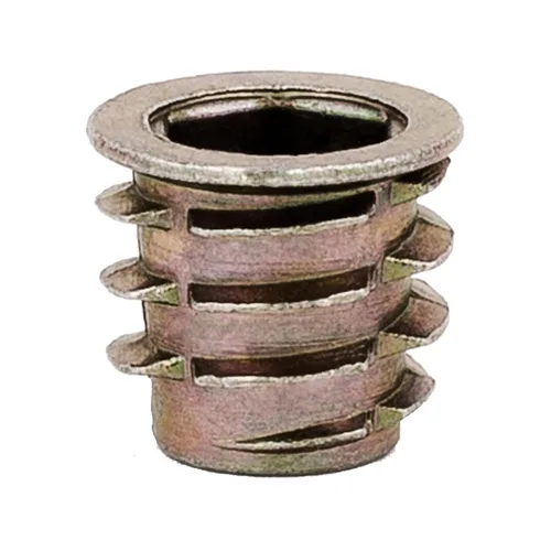 Miniatura 15 de E-Z LOK Inserto roscado para madera blanda, insertos de rosca hexagonal de zinc 1/4-20 roscas internas, 0.512 in de longitud, paquete de 100