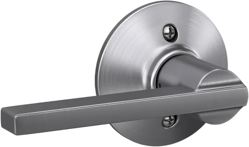 Miniatura 35 de Schlage F10 LAT 626 CEN Latitude - Manilla de puerta con moldura Century, cerradura de paso para pasillo y armario, cromo satinado