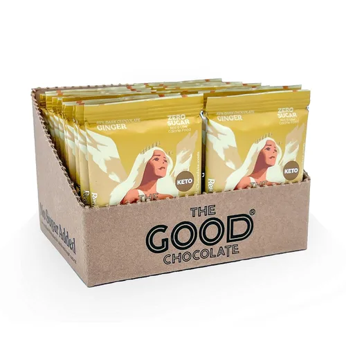 Miniatura 14 de The Good Chocolate - Almendras saladas Keto Chocolate Squares, cero azúcar, aperitivo bajo en carbohidratos netos, calorías más bajas, caramelo