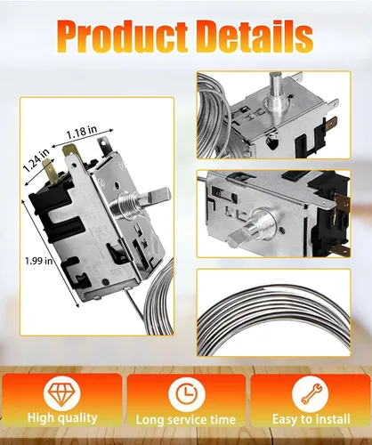 Miniatura 4 de 800366 Control de temperatura con accesorio compatible con refrigerador verdadero, reemplaza 077B6806, 077B7172, 988282 y más.