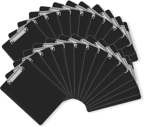 Miniatura 8 de PANDRI - Portapapeles negros de plástico, paquete de 6 portapapeles negros con clip de perfil bajo, 12.5 x 9 pulgadas, portapapeles tamaño carta