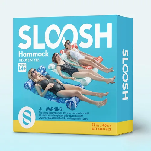 Miniatura 9 de Sloosh Paquete de 3 flotadores inflables 4 en 1 para piscina, hamacas de agua, accesorios multiusos para piscina