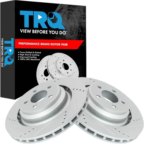 Miniatura 98 de TRQ Juego de rotores de freno de rendimiento trasero con revestimiento G premium compatible con Mazda 6 2014-2021