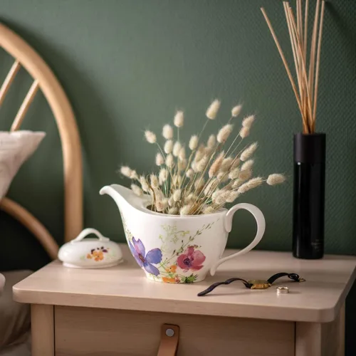 Miniatura 3 de Villeroy & Boch Mariefleur - Tetera básica, 33.75 onzas, porcelana premium, blanco/multicolor