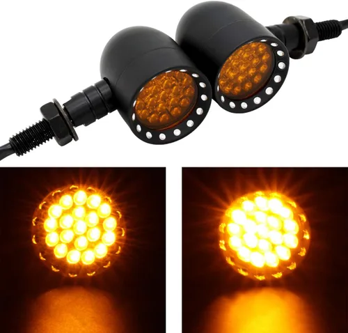 Miniatura 14 de FATECIM 2 luces LED de señal de giro para motocicleta, luces de conducción de alta resistencia, intermitentes traseros para Bobber Harley, Honda