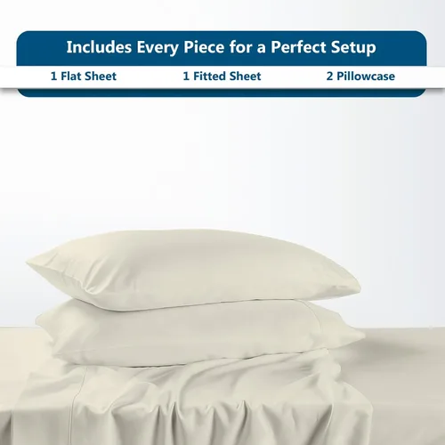 Miniatura 103 de Shreem Linen Olympic - Juego de sábanas tamaño Queen de 66 x 80 pulgadas, 100% algodón egipcio, juego de ropa de cama de 4 piezas, se adapta a Azul