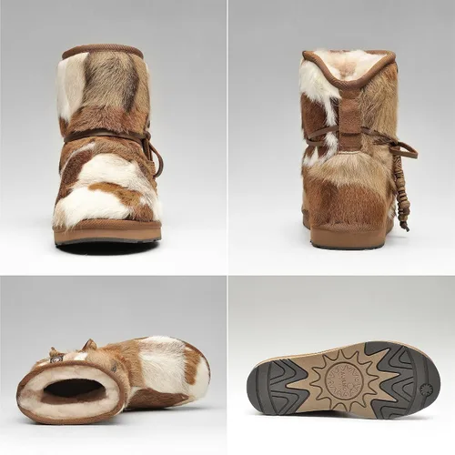 Miniatura 3 de AU&MU Womens Casual and Versatile Warm Simple Snow Boots