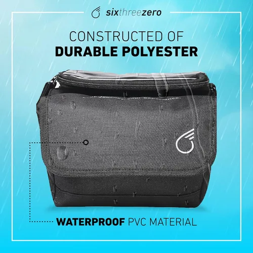 Miniatura 3 de sixthreezero Bolsa de bicicleta de montaje en marco, bolsa universal impermeable para bicicleta, bolsas de almacenamiento de carga de doble cara