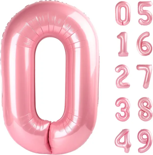 Miniatura 163 de Globo de cumpleaños número 4 dorado de 40 pulgadas, globos gigantes del número cuatro 14 24 34 40 44 2024, globos grandes de lámina de mylar para Oro