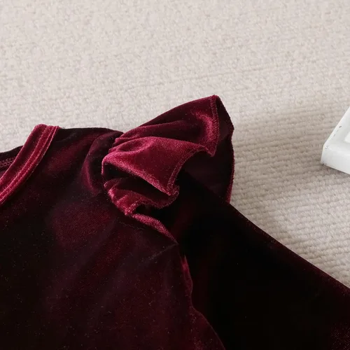 Miniatura 153 de IDOPIP Vestido tutú de terciopelo para niñas pequeñas, vestido de manga larga para princesa, Navidad, cumpleaños, fiesta, boda, vestidos de otoño e