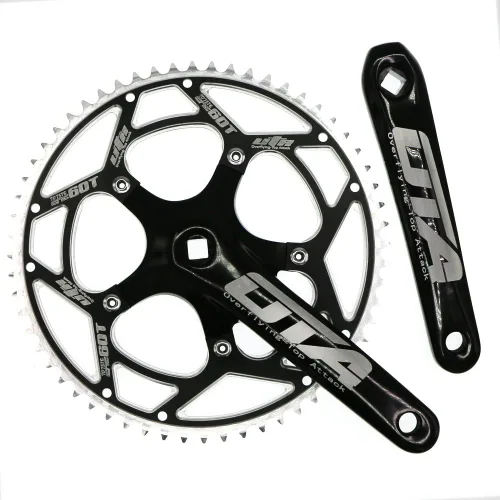 Miniatura 9 de CYSKY Juego de Bielas de Una Sola Velocidad E-Bike 170mm 130 BCD 48T/53T/56T/58T/60T Juego de Bielas Cónico Cuadrado para Bicicleta Plegable E-Bike