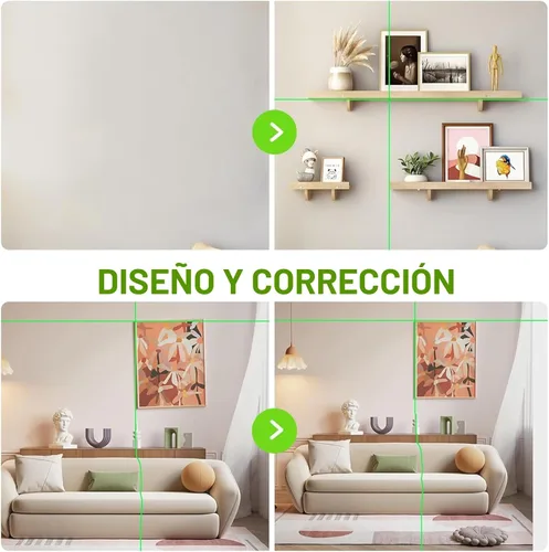 Miniatura 3 de Huepar - Nivel láser, láser de línea cruzada verde autonivelante de 100 pies para colgar fotos, azulejos, decoración y construcción de bricolaje