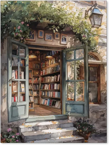 Miniatura 34 de Haitunone Arte de Pared de Lectura Femenina Victoriana Academia Oscura Libros Melancólicos Póster Pintura al Óleo Antigua Impresiones en Lienzo