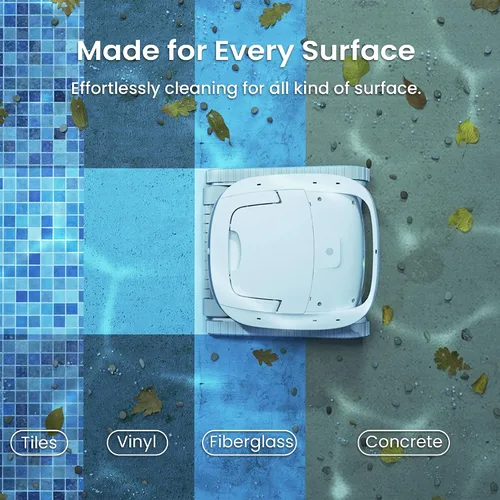 Miniatura 9 de Hydro 4SE - Limpiador robótico de piscina, aspiradora automática con cable con limpieza de pared y línea de flotación, filtro de carga superior