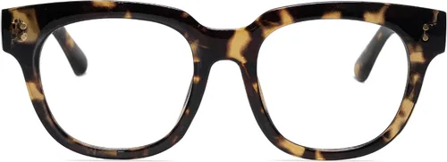 Miniatura 9 de SOJOS Oversized Square Anti Blue Light Blocking Glasses for Women Thick Computer Eyeglasses Double Metal Studs SJ5053B
