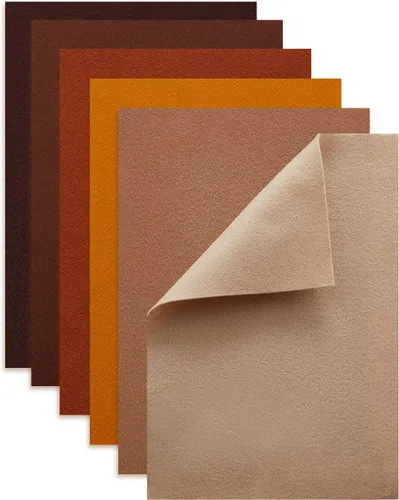 Miniatura 15 de Hojas de fieltro blanco HaoFeiJH - 6 piezas de cuadrados de fieltro suave (8x12 A4), 1.5mm de espesor, ideal para costura, retazos, decoración