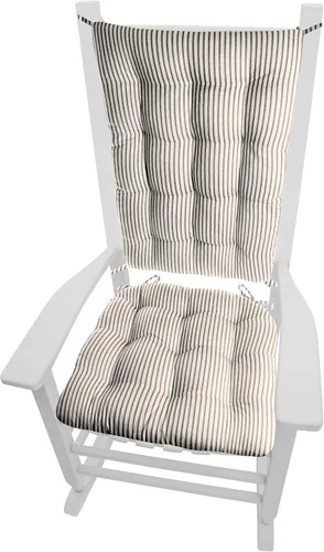 Miniatura 23 de Barnett Home Decor Cojines de silla mecedora de algodón Duck Tan – Tamaño extragrande Jumbo – Almohadilla de asiento de espuma de látex de 19 x 19