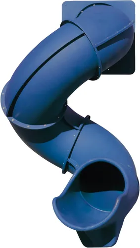 Juego de tobogán Turbo Twister de alta calidad, fabricado en los Estados Unidos, solo tobogán de tubo (altura de 7 pies de cubierta, azul)