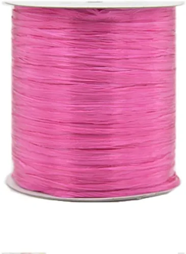 Miniatura 25 de 250 Metros/273 Yardas Raffia Ribbon Hilo de Raffia Hilo de ganchillo Azul Bolsa de ganchillo Hilo de paja Hilo de paja Hilo de rafia natural